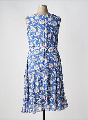 Robe mi-longue coupe fluide sans manche bleu SHEEGO femme