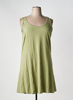 Robe mi-longue sans manche sans manche vert SHEEGO femme