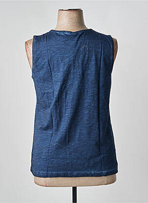 Top col v sans manche bleu SHEEGO femme