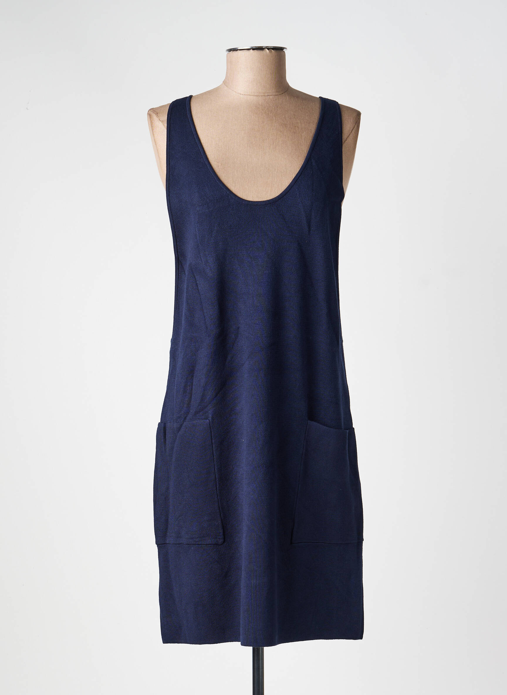 Robe mi-longue sans manche sans manche bleu EDC femme