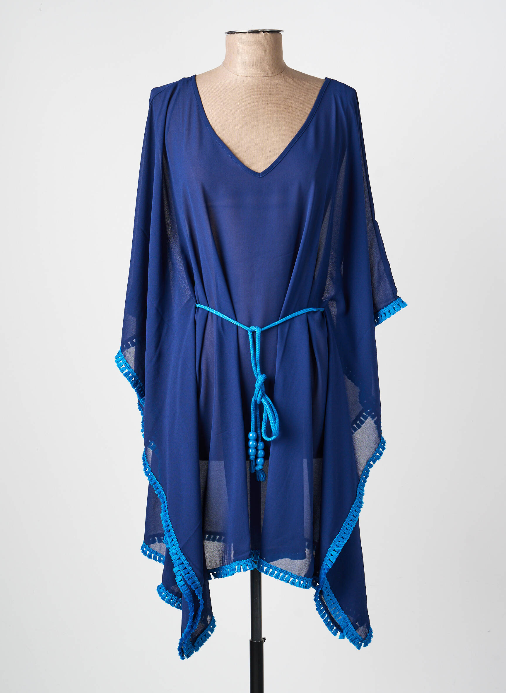 Robe de plage fermeture liens à nouer bleu SIMONE PERELE femme