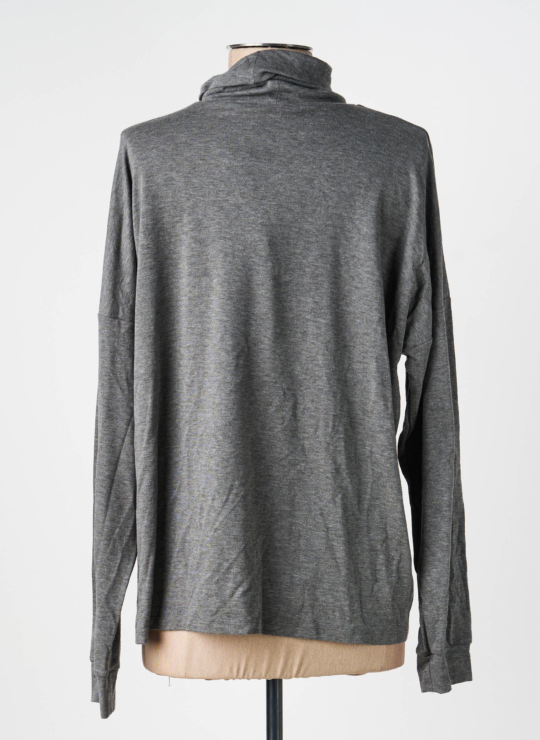 Sous-pull stretch manches longues gris PRINCESSE TAM-TAM femme