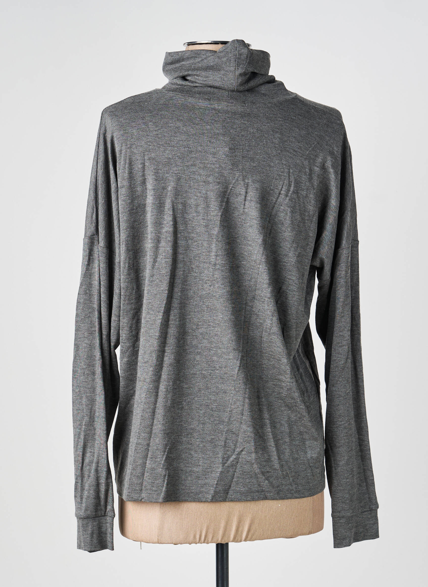 Sous-pull stretch manches longues gris PRINCESSE TAM-TAM femme