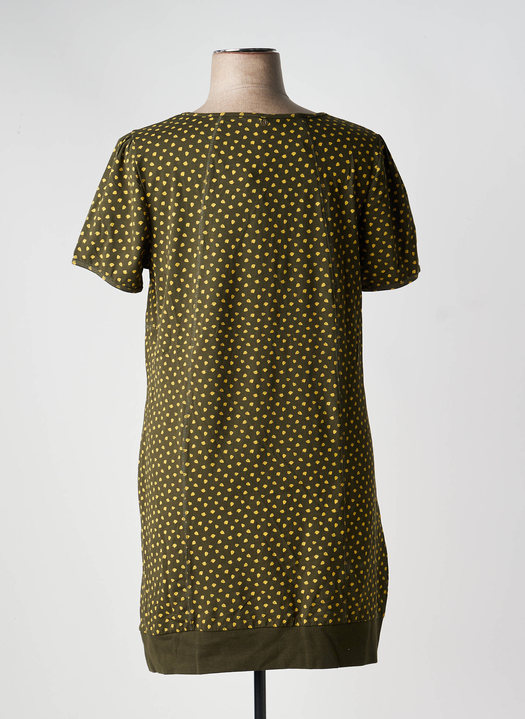 Robe mi-longue manches courtes manches courtes vert SHEEGO femme