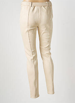 Pantalon slim taille élastique beige RICK CARDONA femme