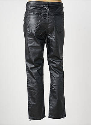 Pantalon droit fermeture zippée sous rabat boutonné noir HEINE femme