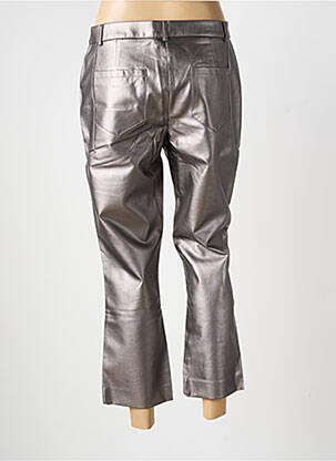 Pantalon 7/8 fermeture zippée sous rabat avec crochet argent ASHLEY BROOKE femme