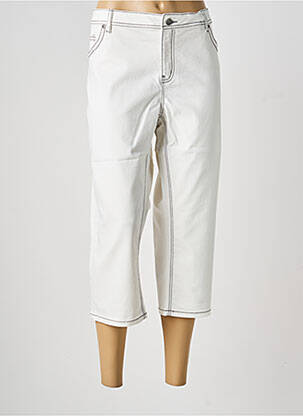 Pantacourt coupe droite blanc LINEA TESINI femme