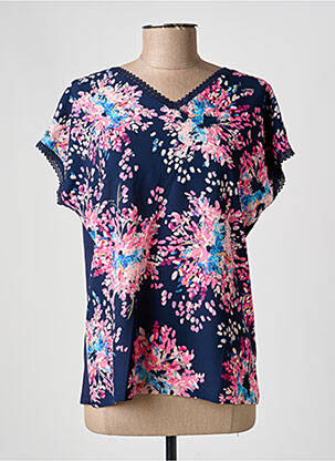 Top imprimé fantaisie manches courtes bleu DAMART femme
