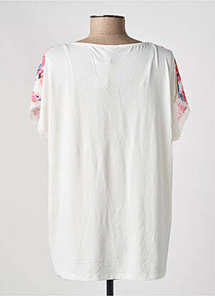 Top imprimé fantaisie manches courtes blanc DAMART femme