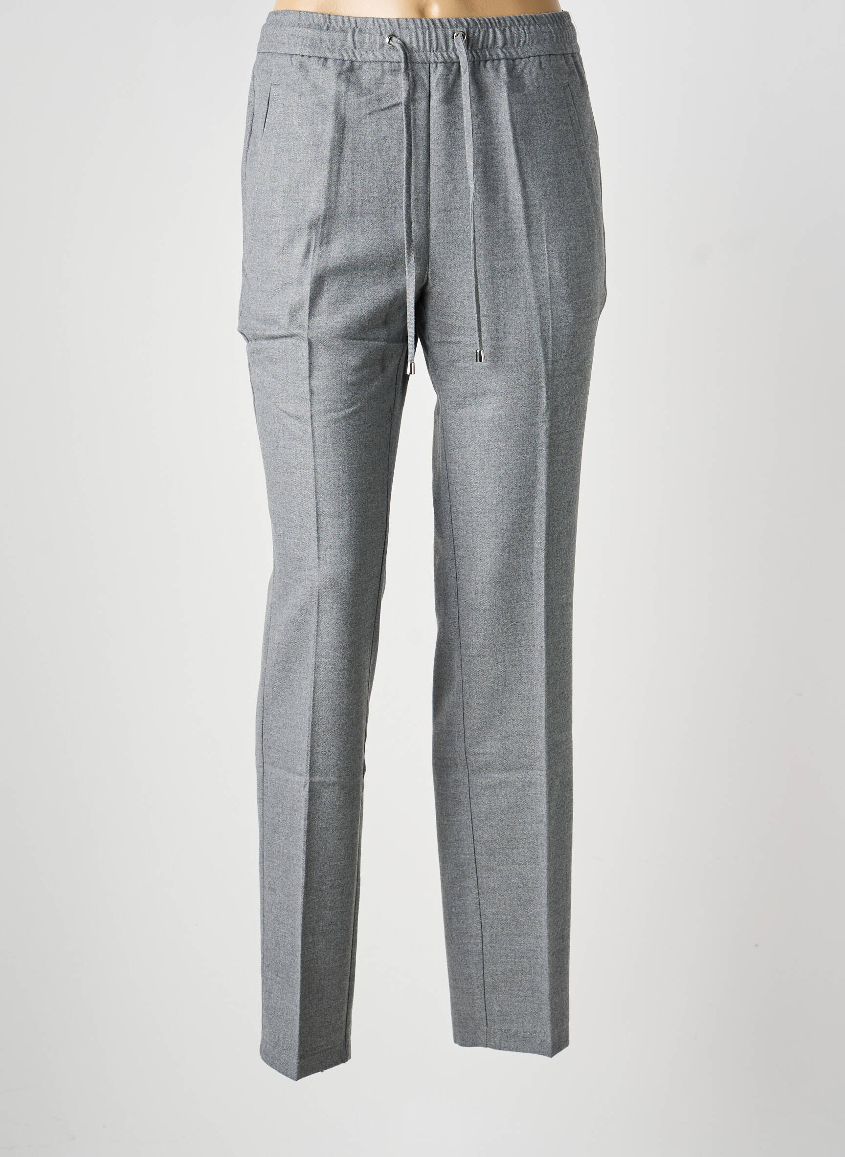 Pantalon droit taille élastique gris HEINE femme