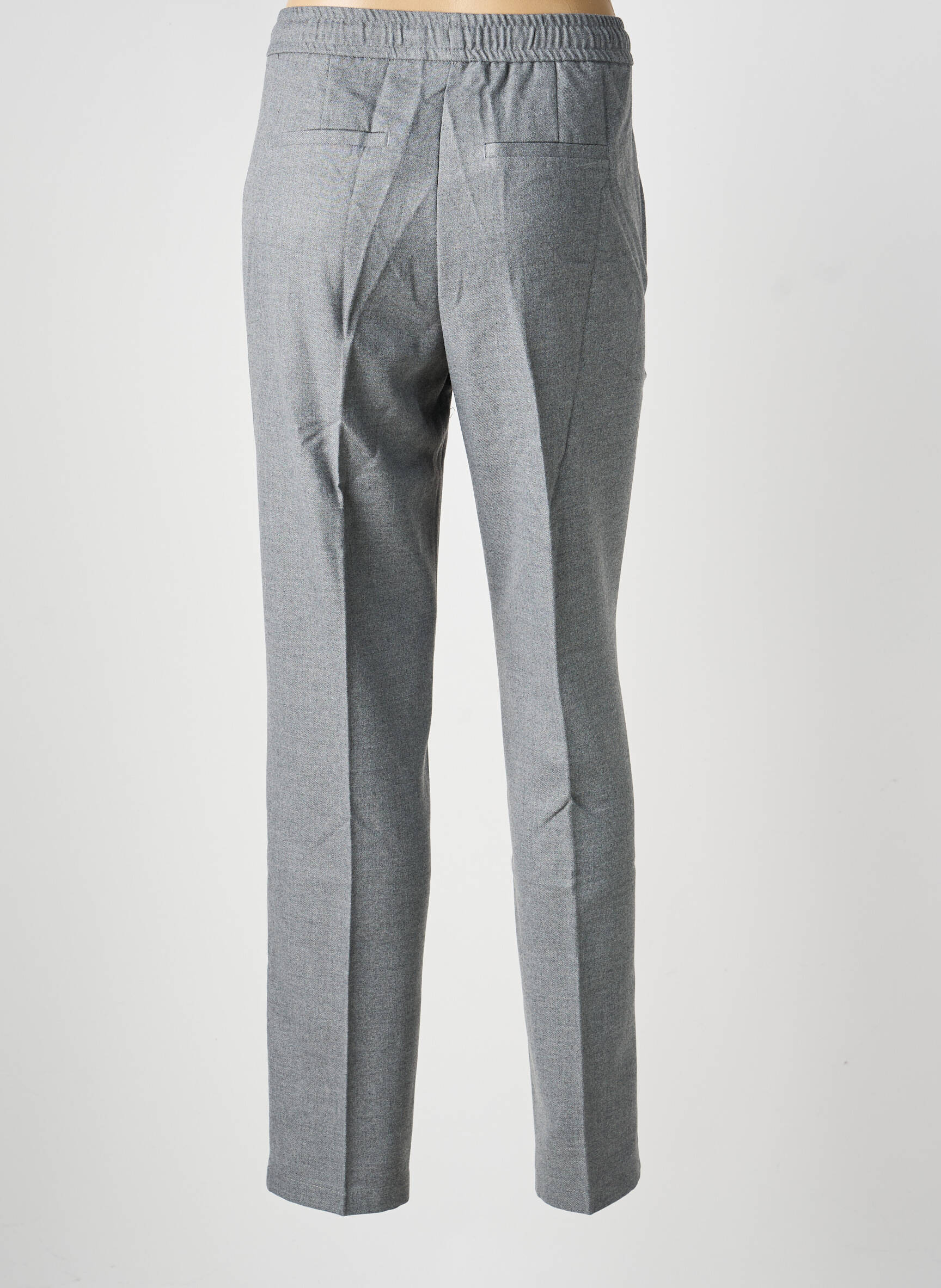 Pantalon droit taille élastique gris HEINE femme