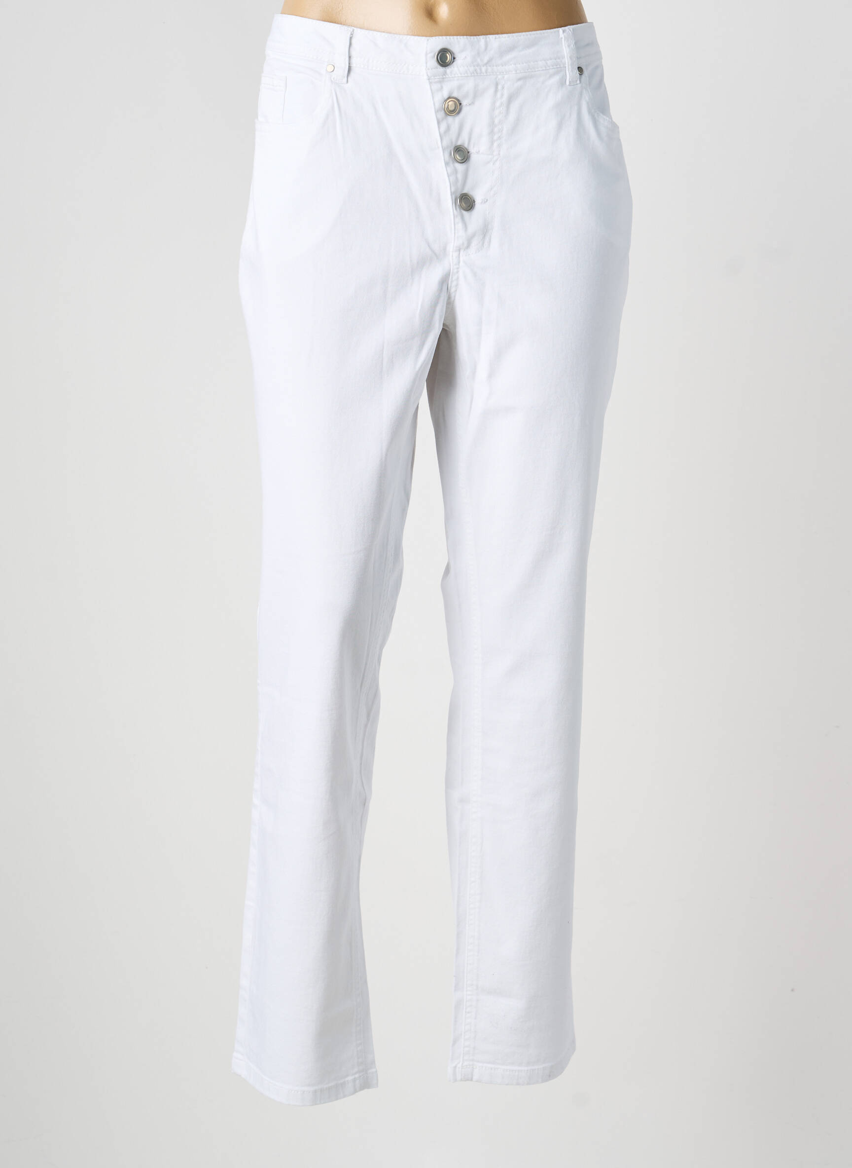 Pantalon slim poches blanc LINEA TESINI femme