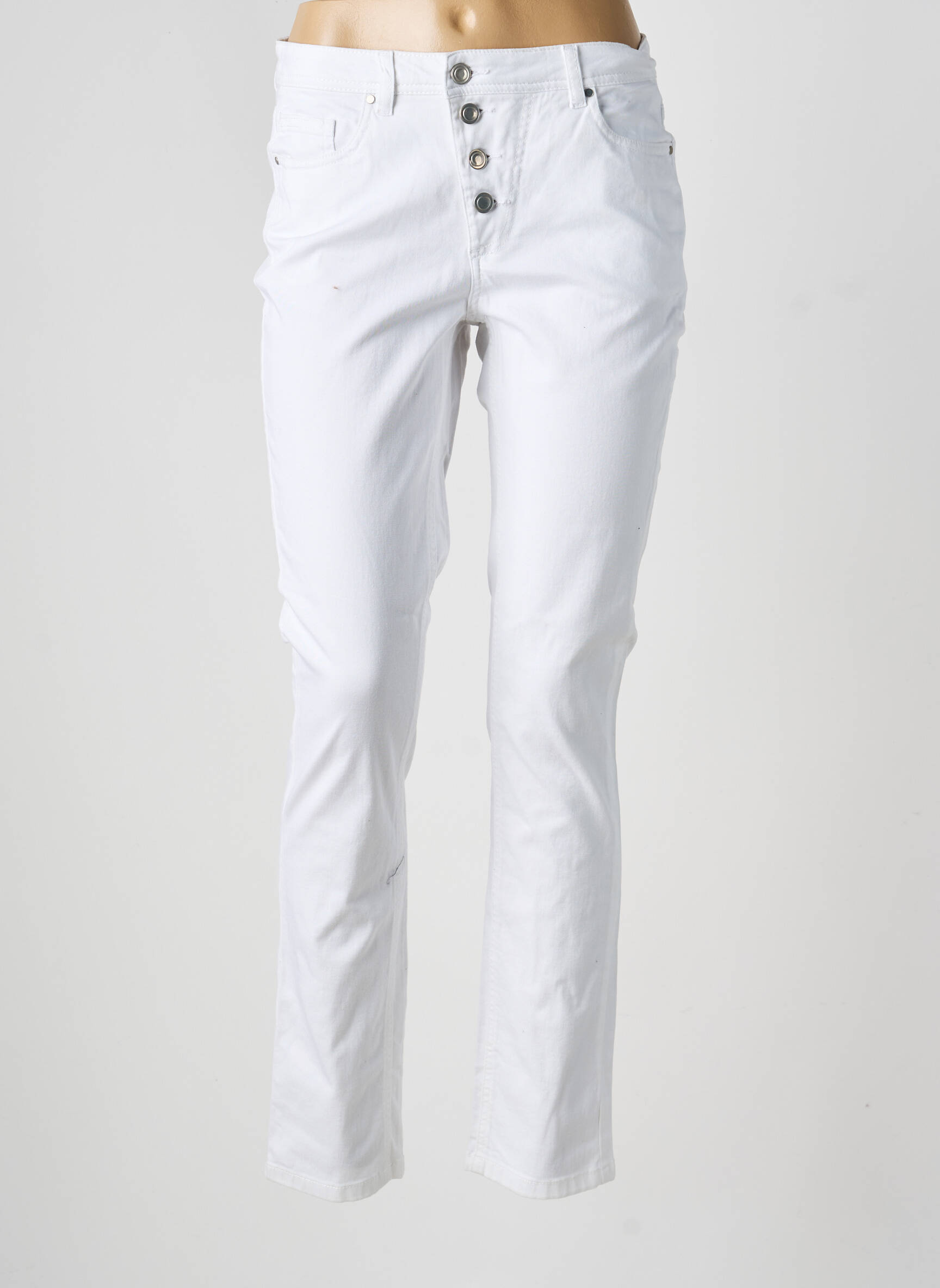 Pantalon slim poches blanc LINEA TESINI femme