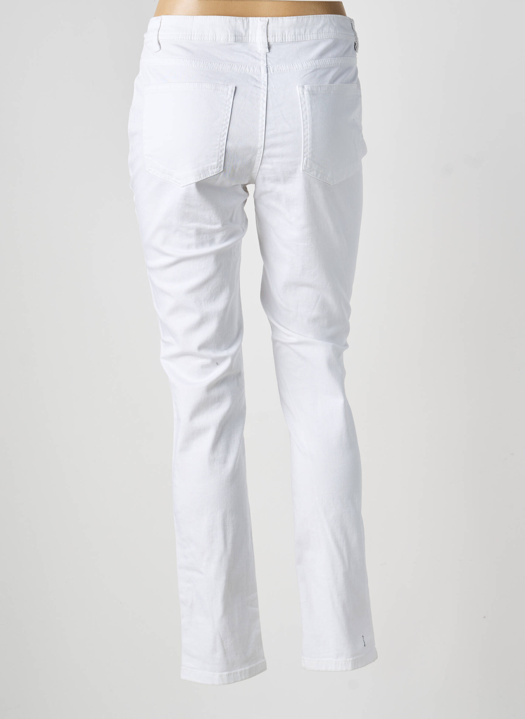 Pantalon slim poches blanc LINEA TESINI femme