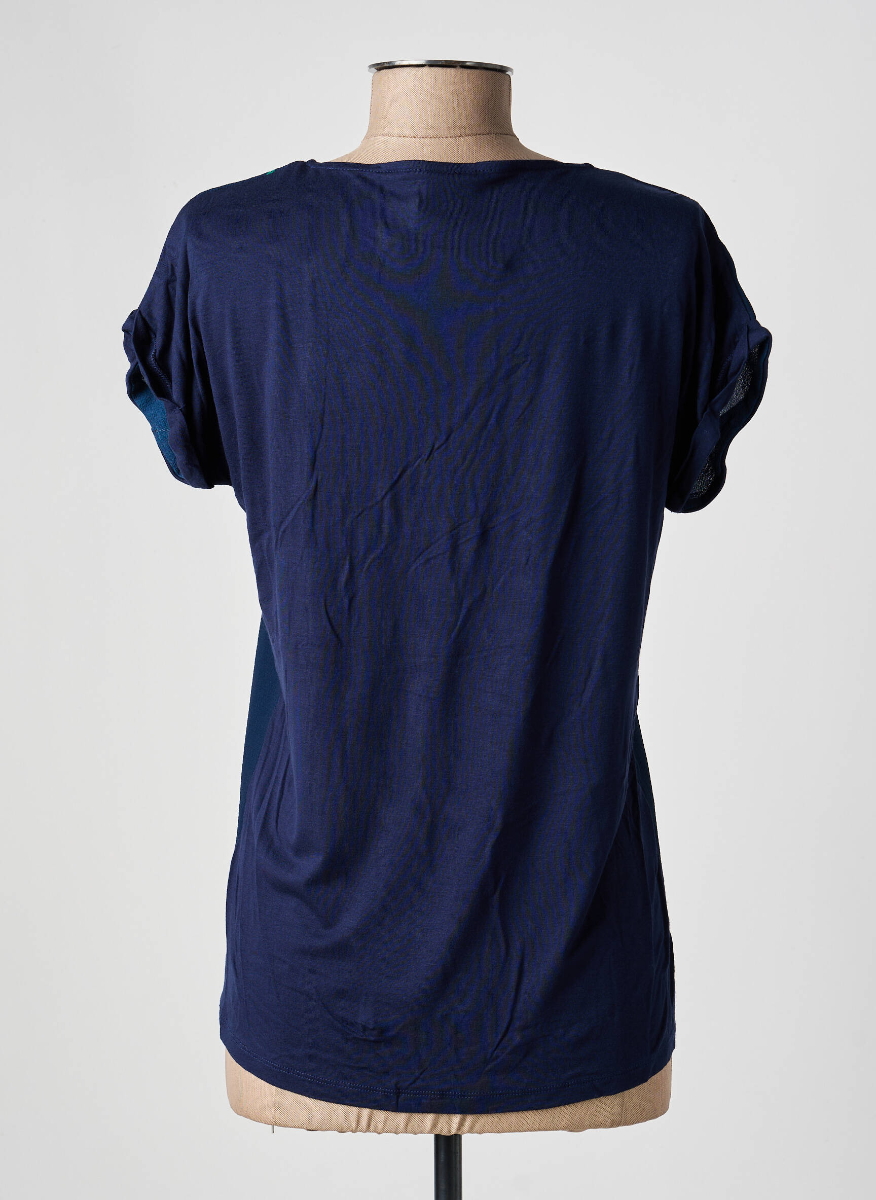 Top imprimé fantaisie manches courtes bleu DAMART femme
