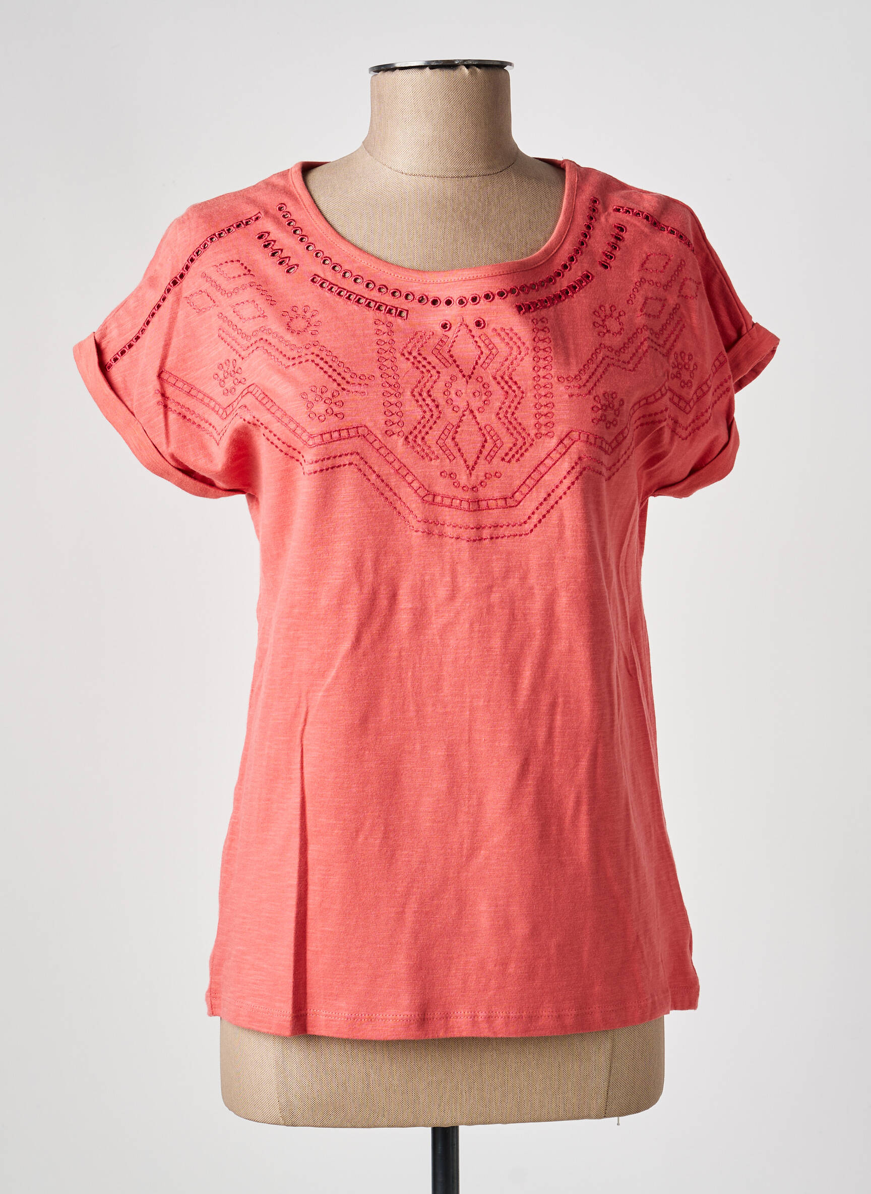 Top manches courtes manches courtes rose DAMART femme