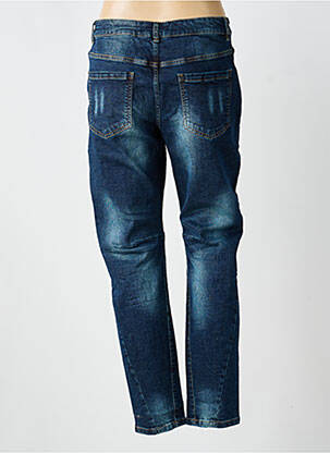 Jeans coupe slim effet usé délavé taille normale bleu HEINE femme