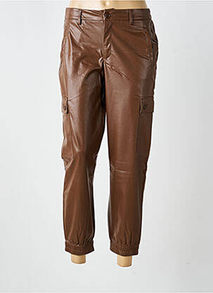 Pantalon cargo poches taille normale marron RICK CARDONA femme