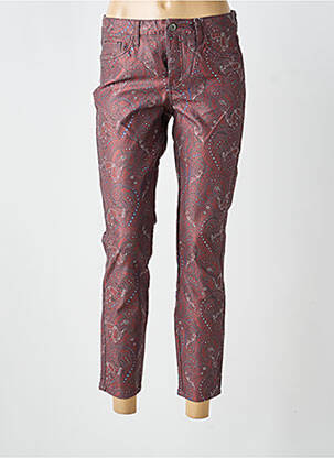 Pantalon 7/8 stretch taille normale rouge HEINE femme