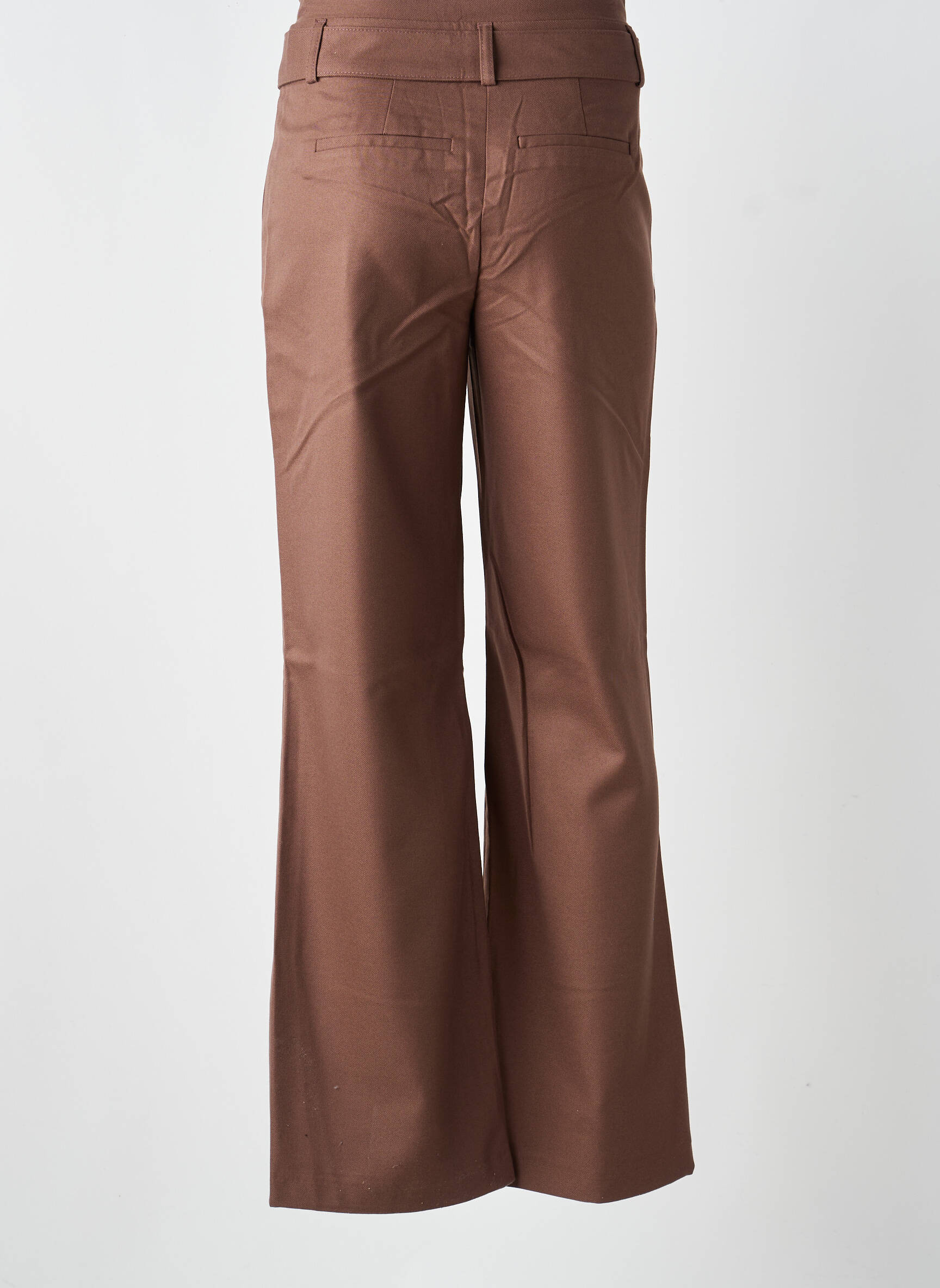 Pantalon droit stretch taille normale marron HEINE femme