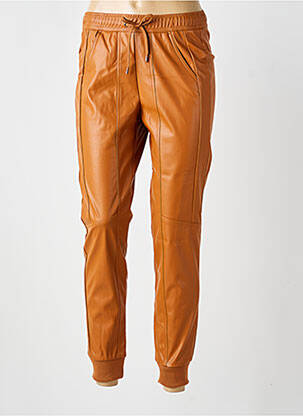 Pantalon droit taille élastique taille normale orange LINEA TESINI femme