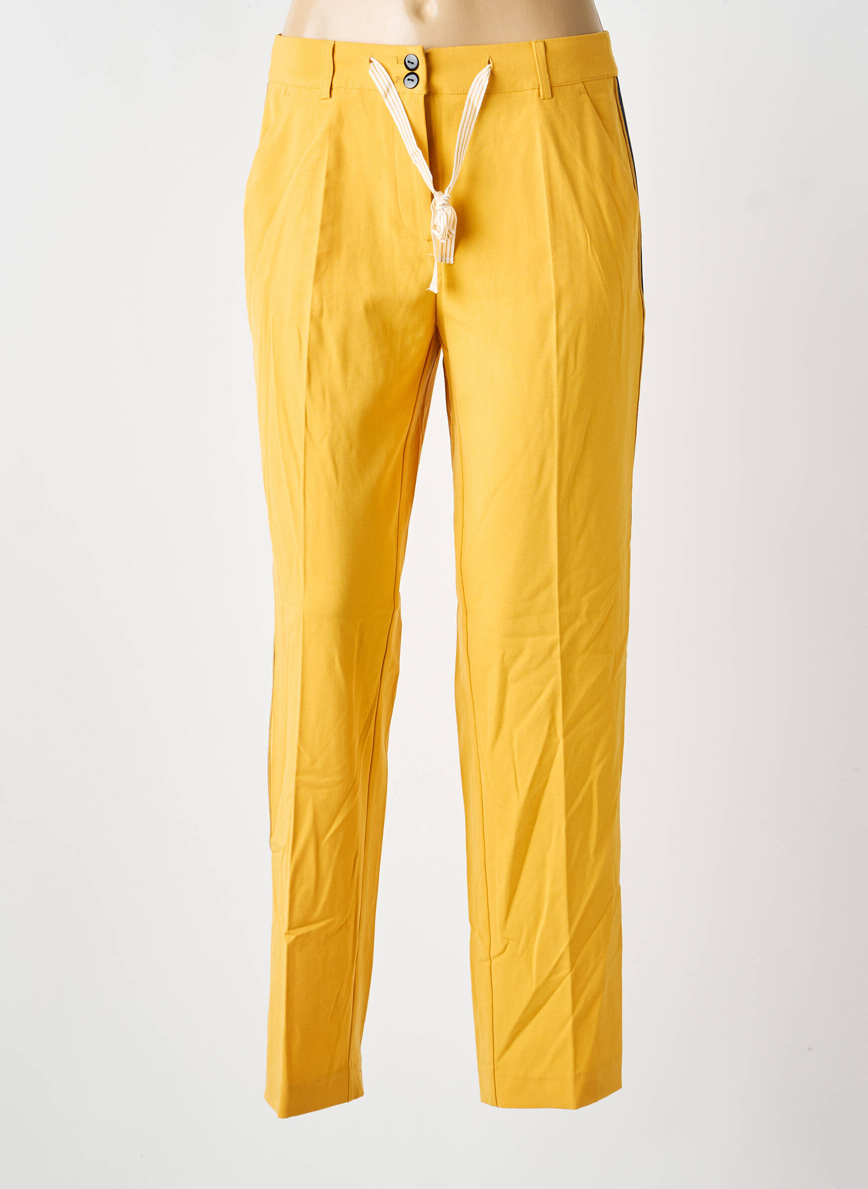 Pantalon droit stretch taille normale orange HEINE femme