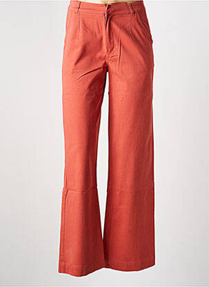 Pantalon droit stretch taille normale orange LA FIANCÉE femme