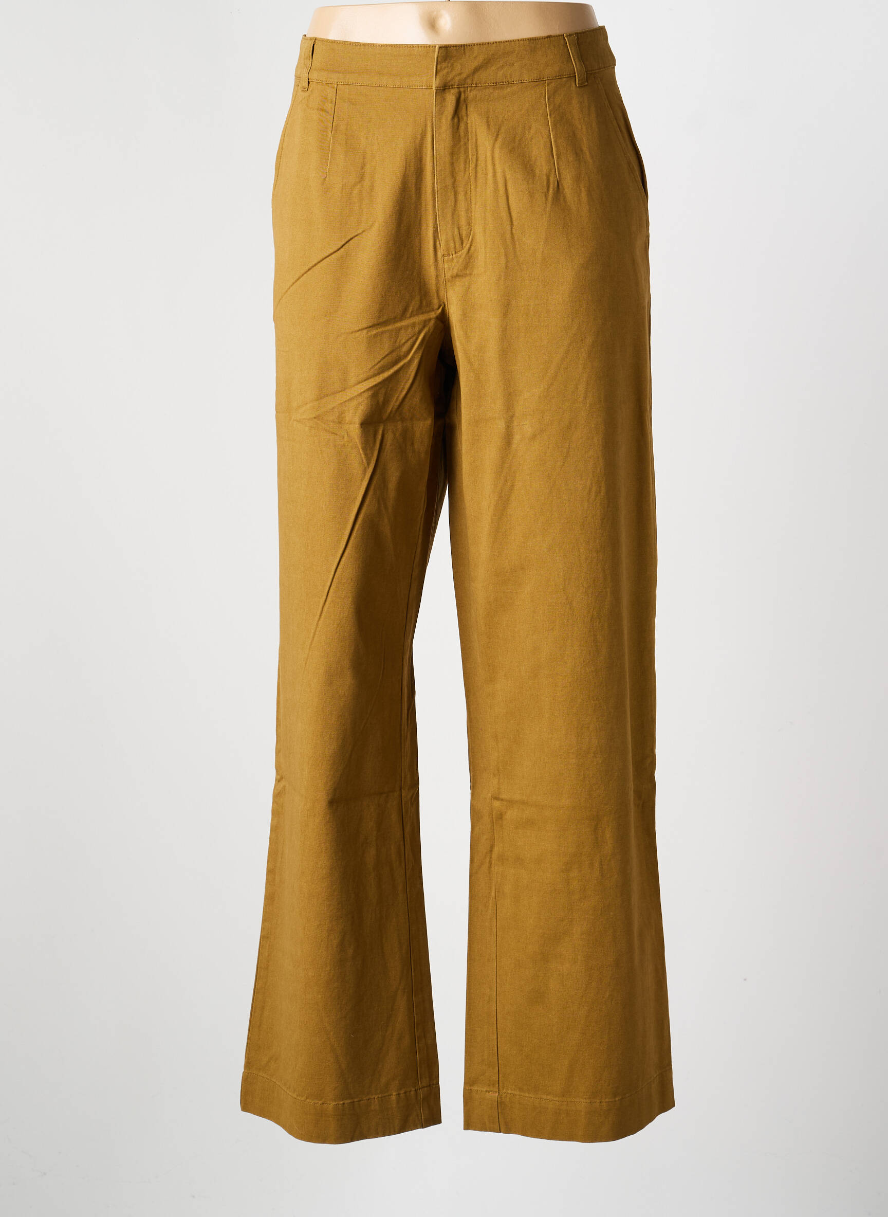 Pantalon droit stretch taille normale vert LA FIANCÉE femme