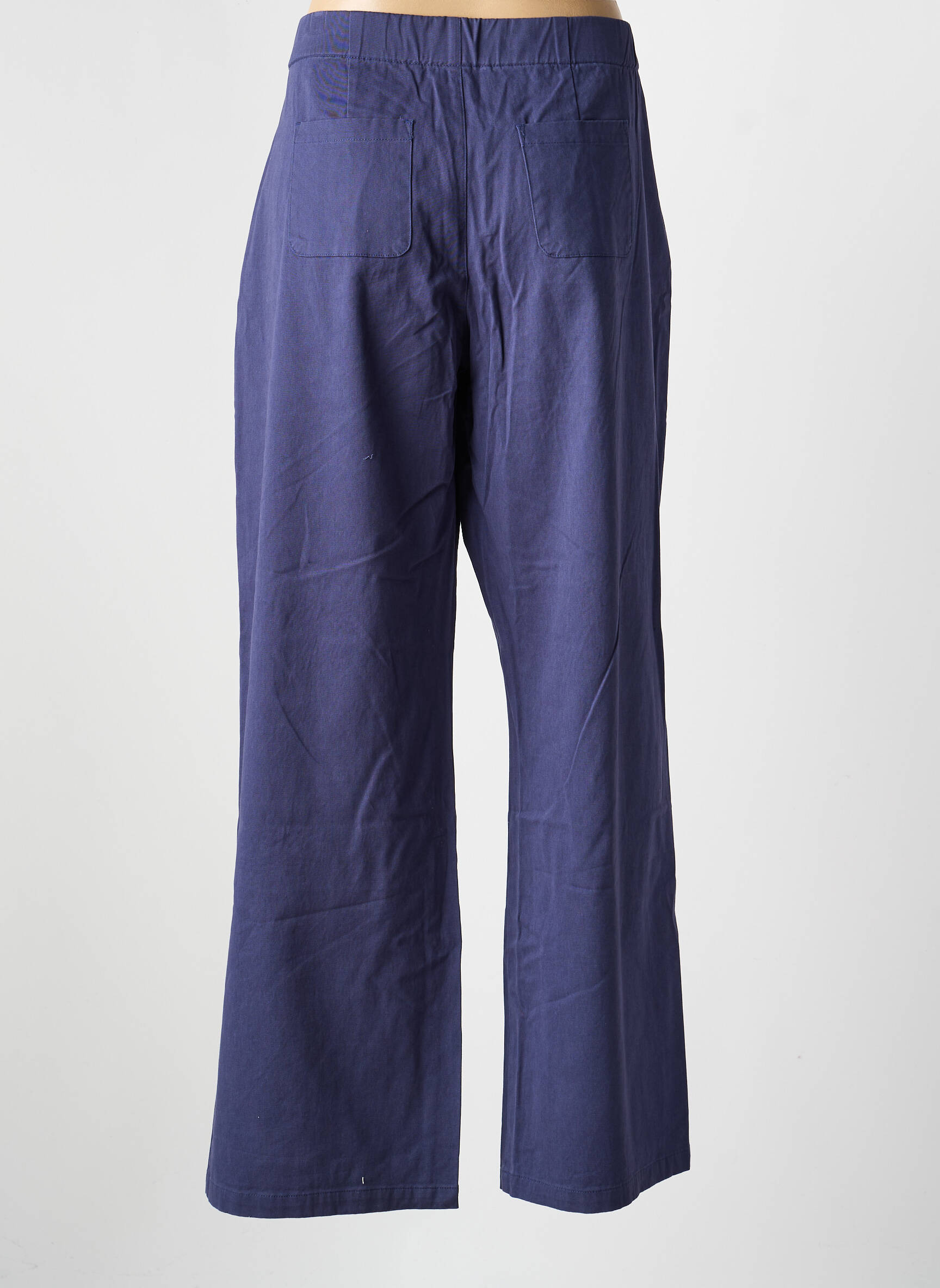 Pantalon droit stretch taille normale bleu LA FIANCÉE femme