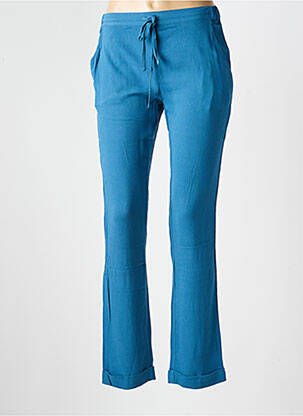 Pantalon droit tissage crêpe taille normale bleu LA FIANCÉE femme