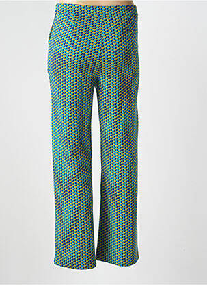 Pantalon droit stretch taille normale vert PRINCESSE NOMADE femme
