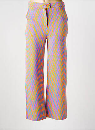 Pantalon droit stretch taille normale rose PRINCESSE NOMADE femme