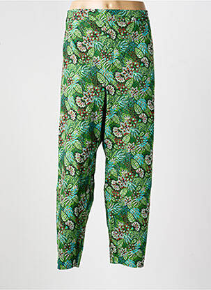 Pantalon droit stretch taille normale vert LA FIANCÉE femme