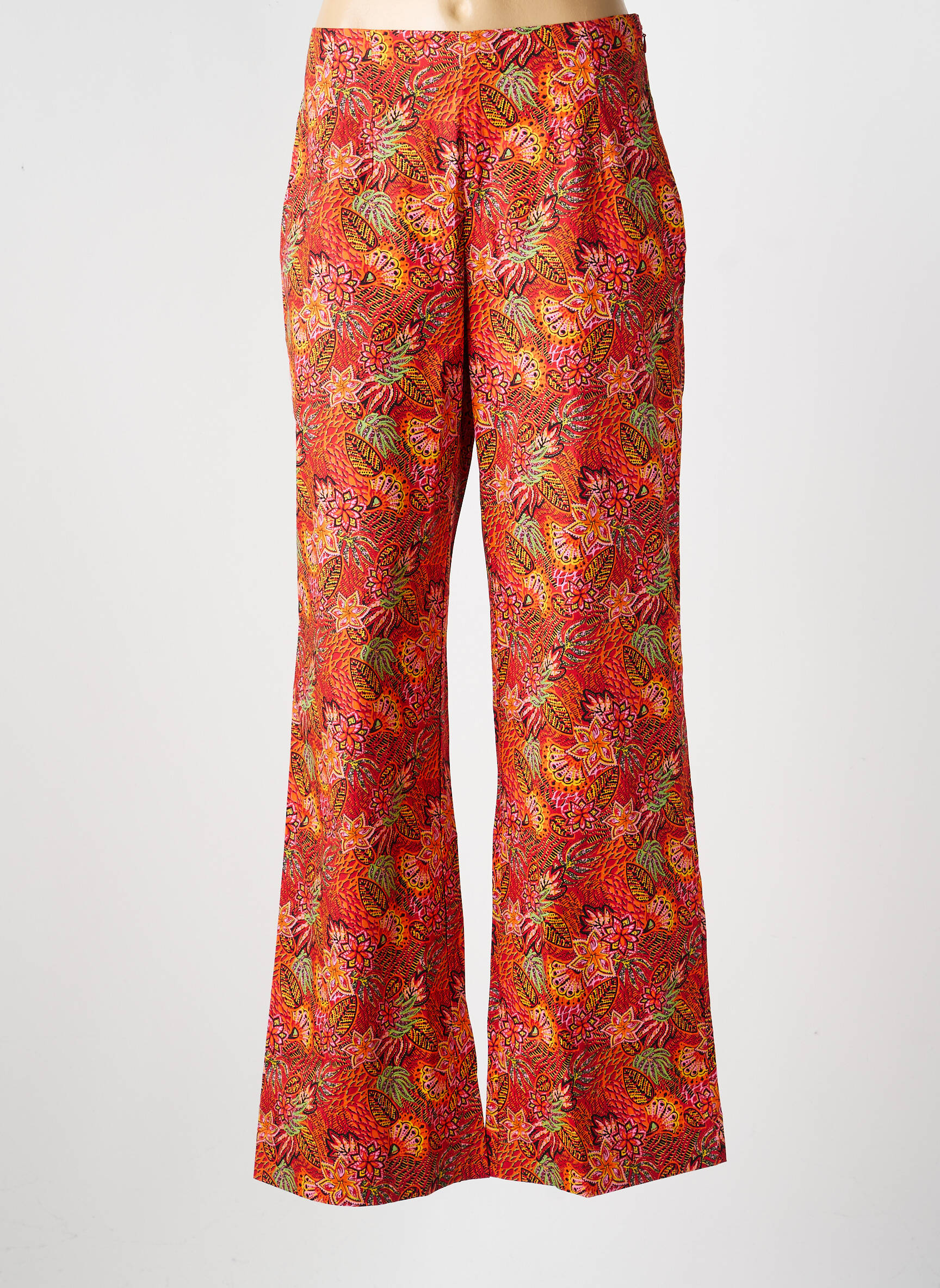 Pantalon droit stretch taille normale rouge LA FIANCÉE femme