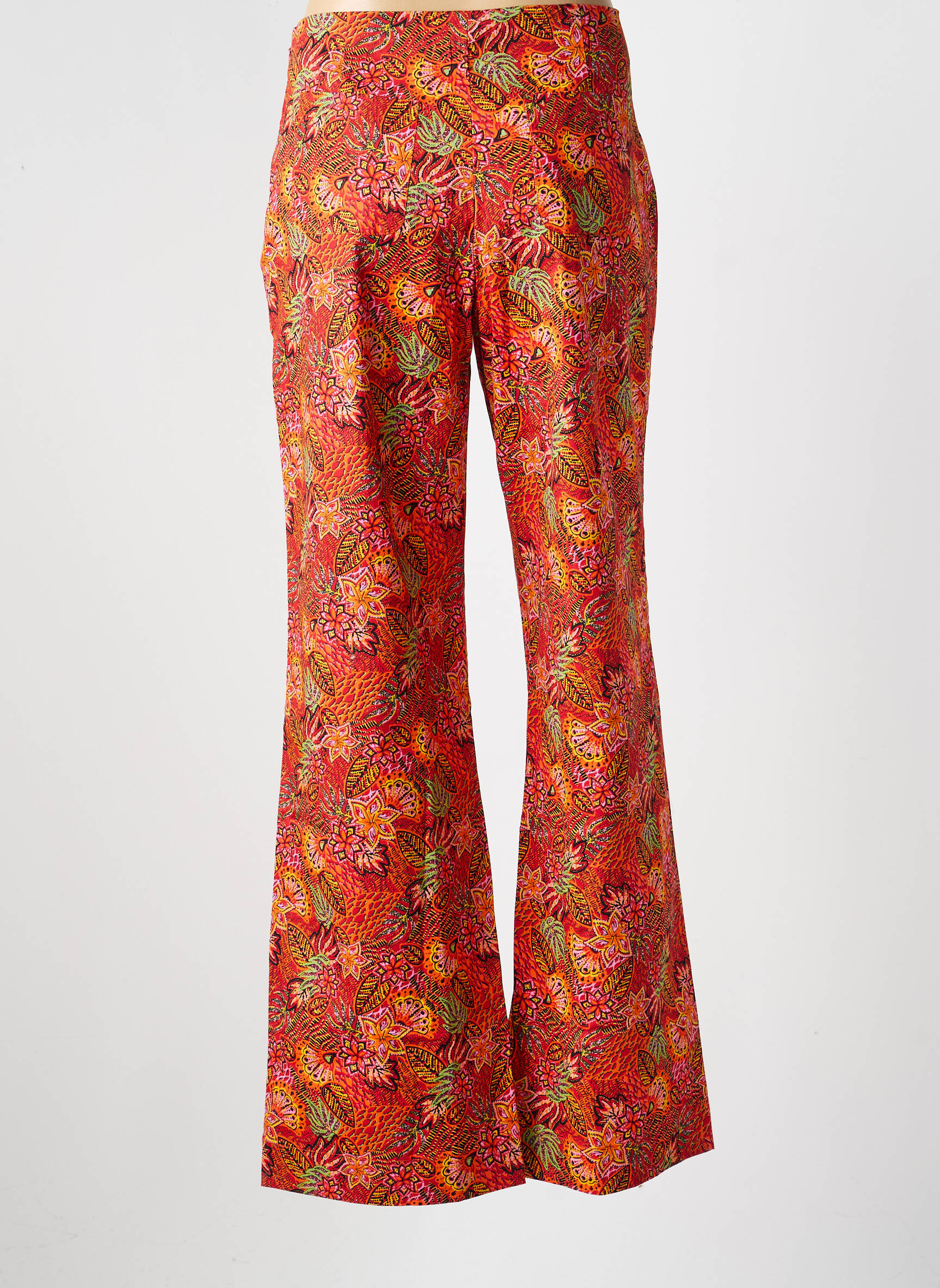 Pantalon droit stretch taille normale rouge LA FIANCÉE femme