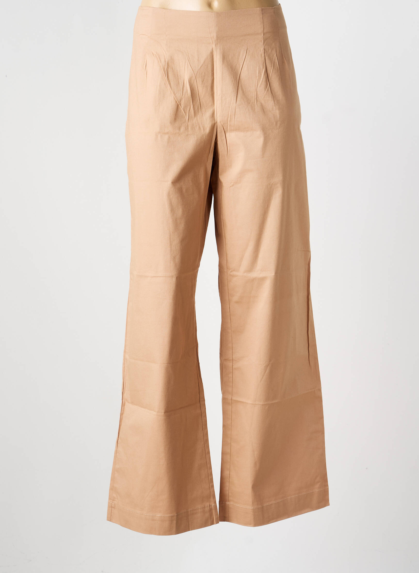 Pantalon droit stretch taille normale beige LA FIANCÉE femme