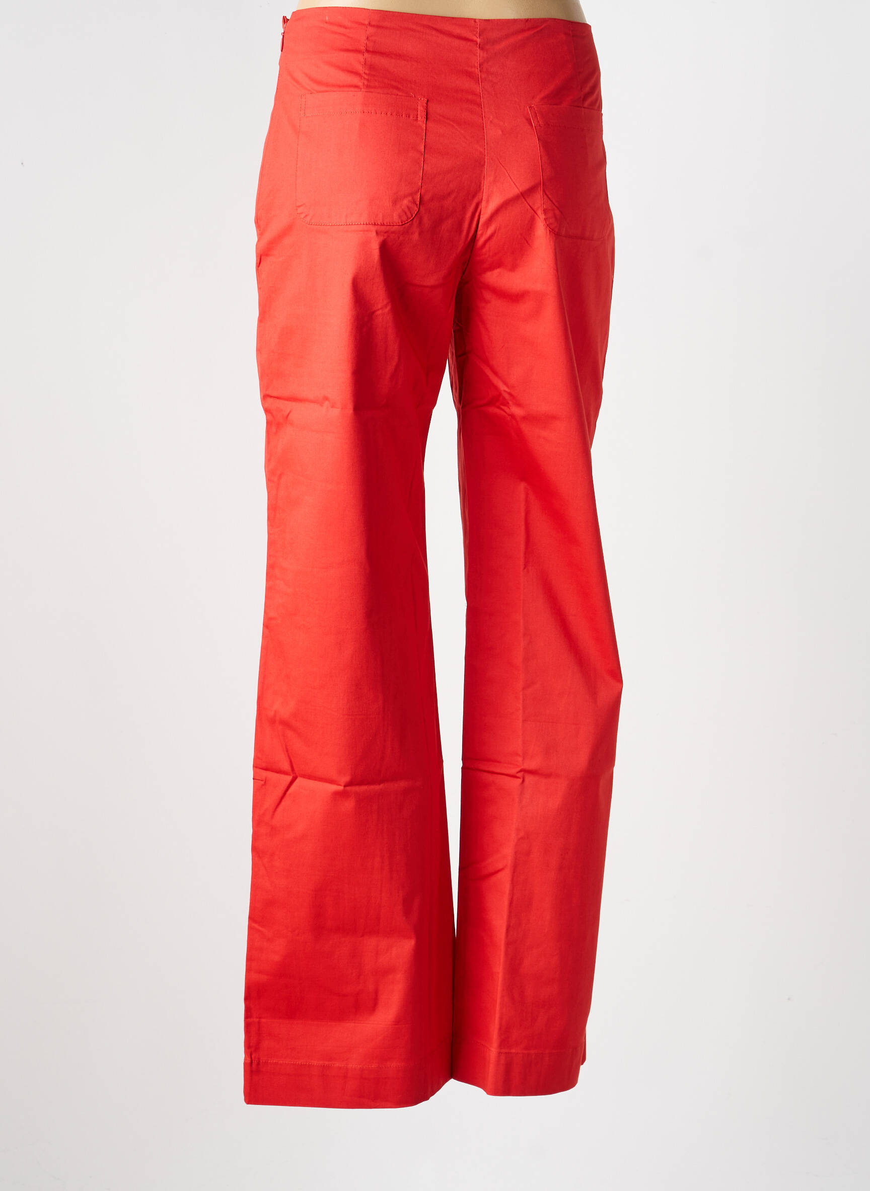 Pantalon droit stretch taille normale rouge LA FIANCÉE femme