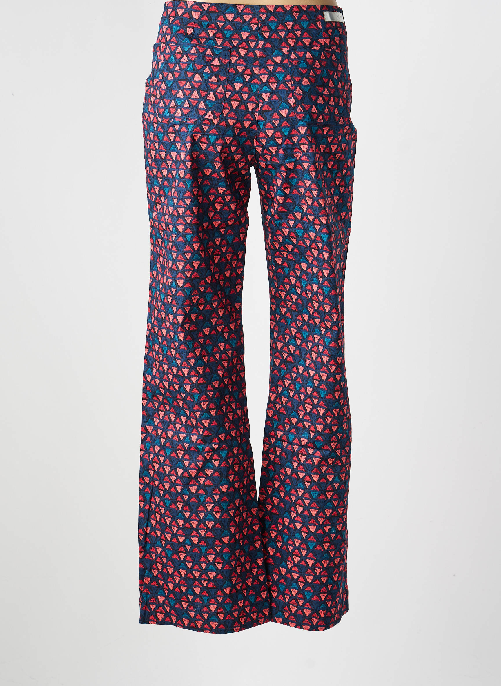 Pantalon droit stretch taille normale bleu LA FIANCÉE femme