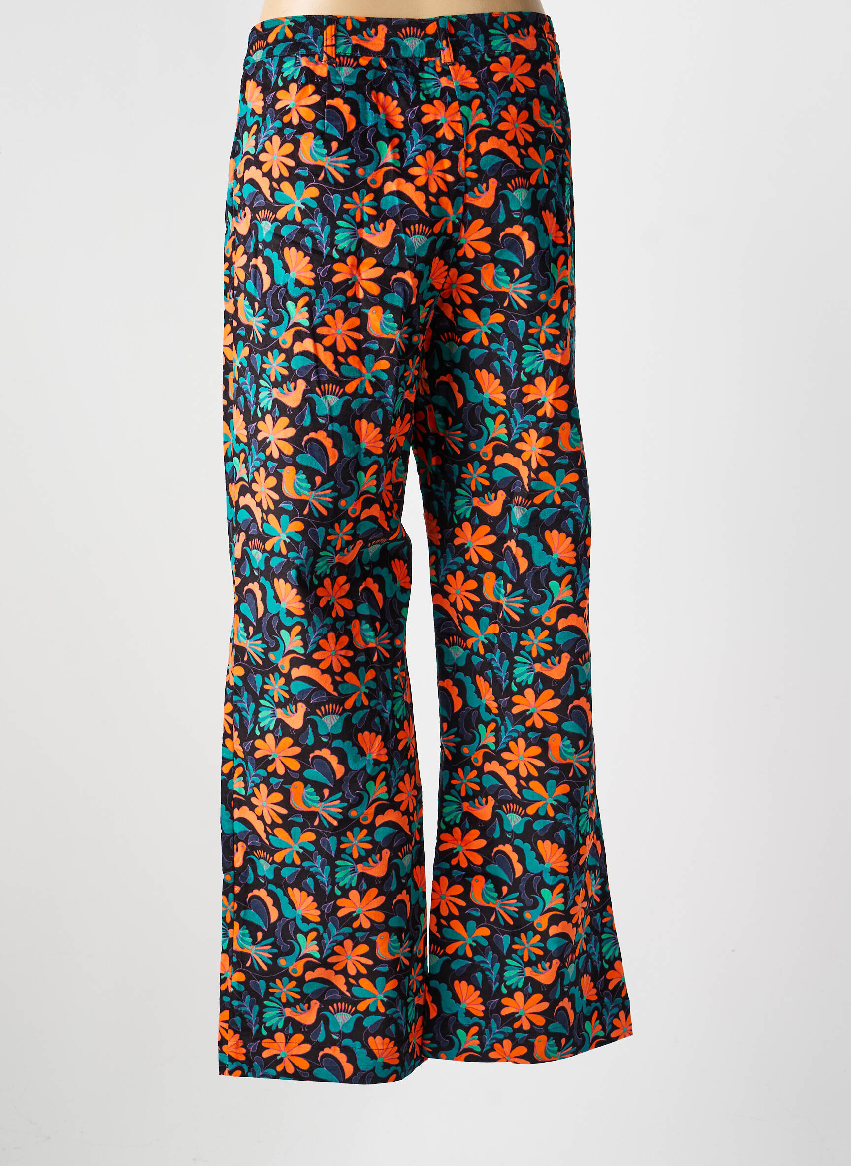 Pantalon droit stretch taille normale vert LA FIANCÉE femme
