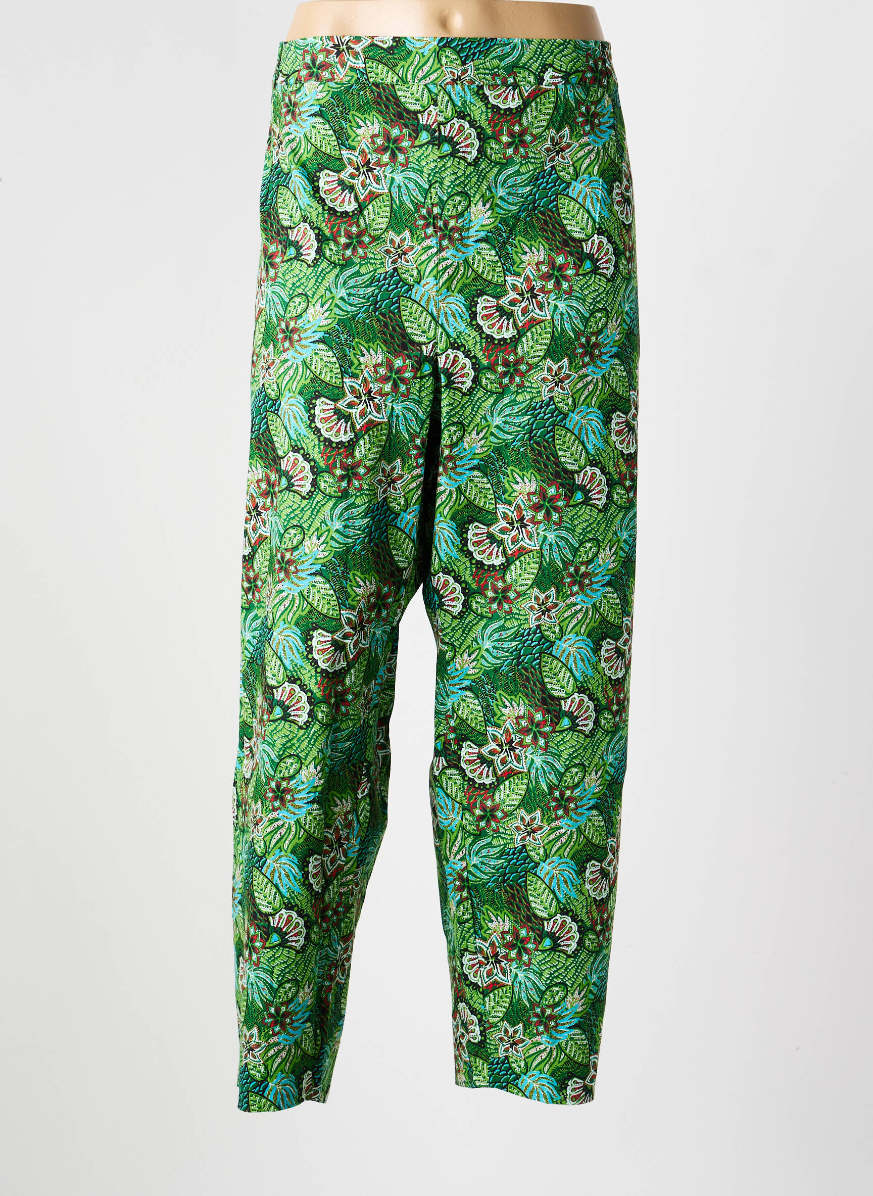 Pantalon droit stretch taille normale vert LA FIANCÉE femme