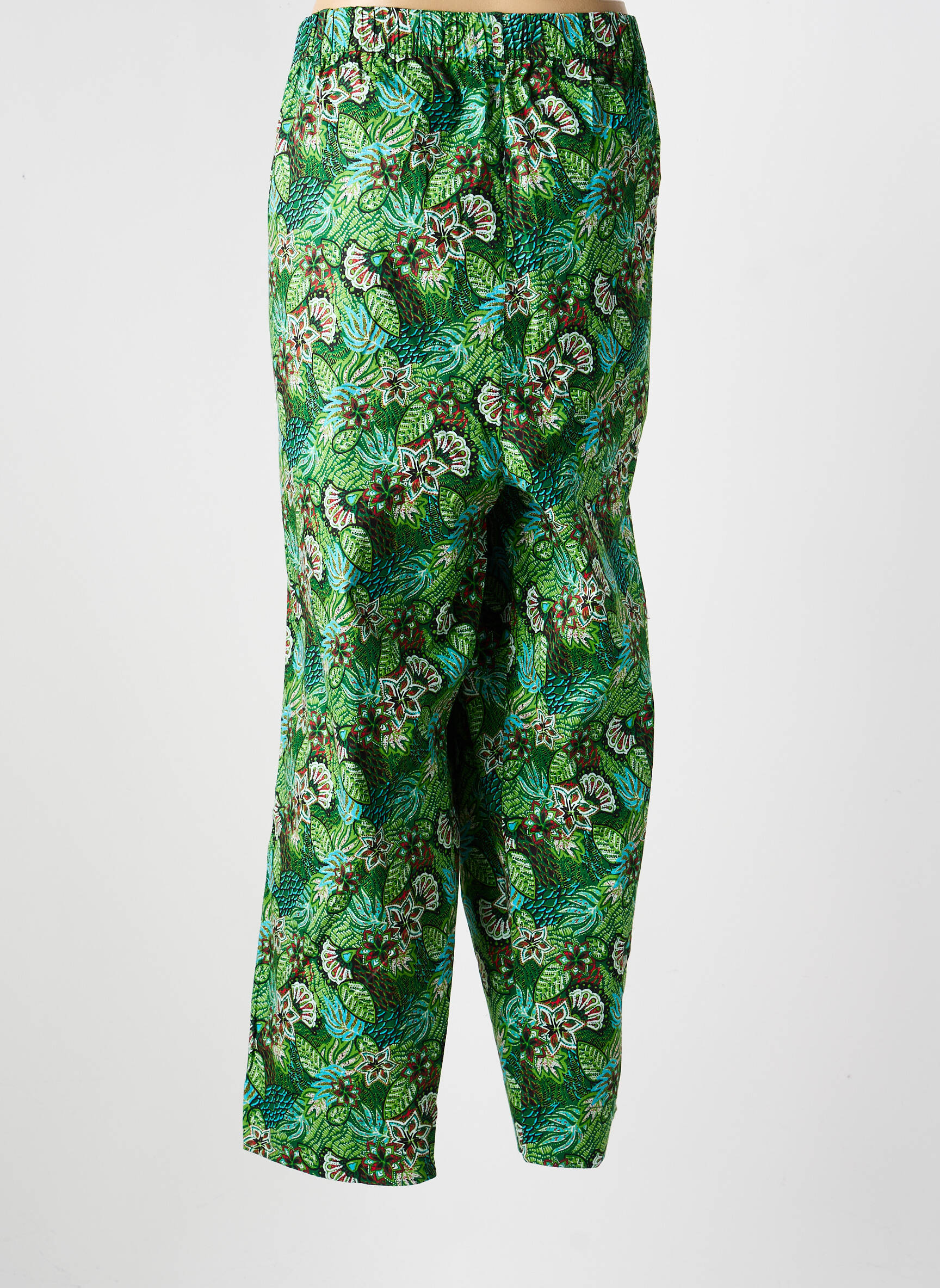 Pantalon droit stretch taille normale vert LA FIANCÉE femme