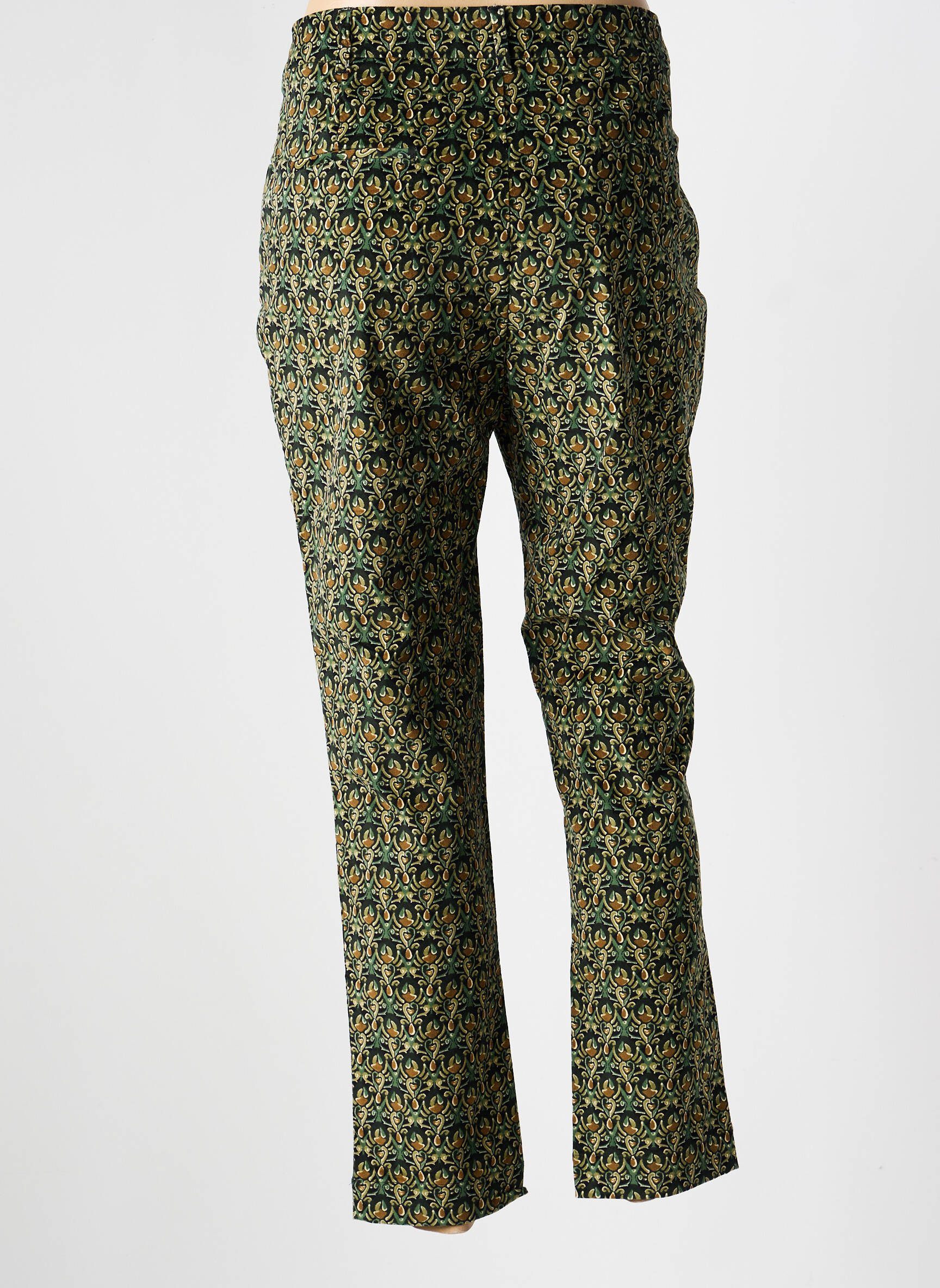 Pantalon droit stretch taille normale vert LA FIANCÉE femme