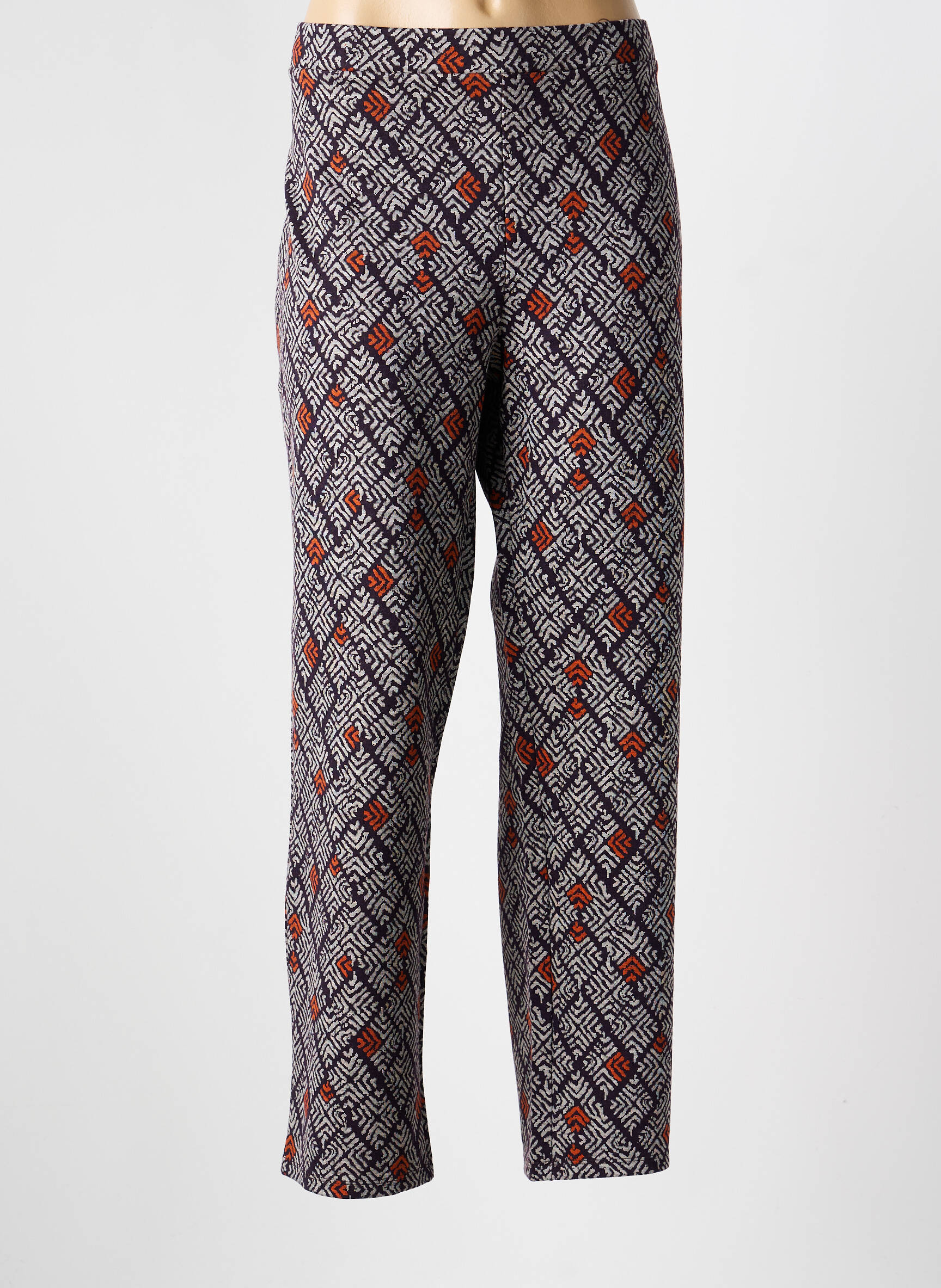 Pantalon droit stretch taille normale gris LA FIANCÉE femme
