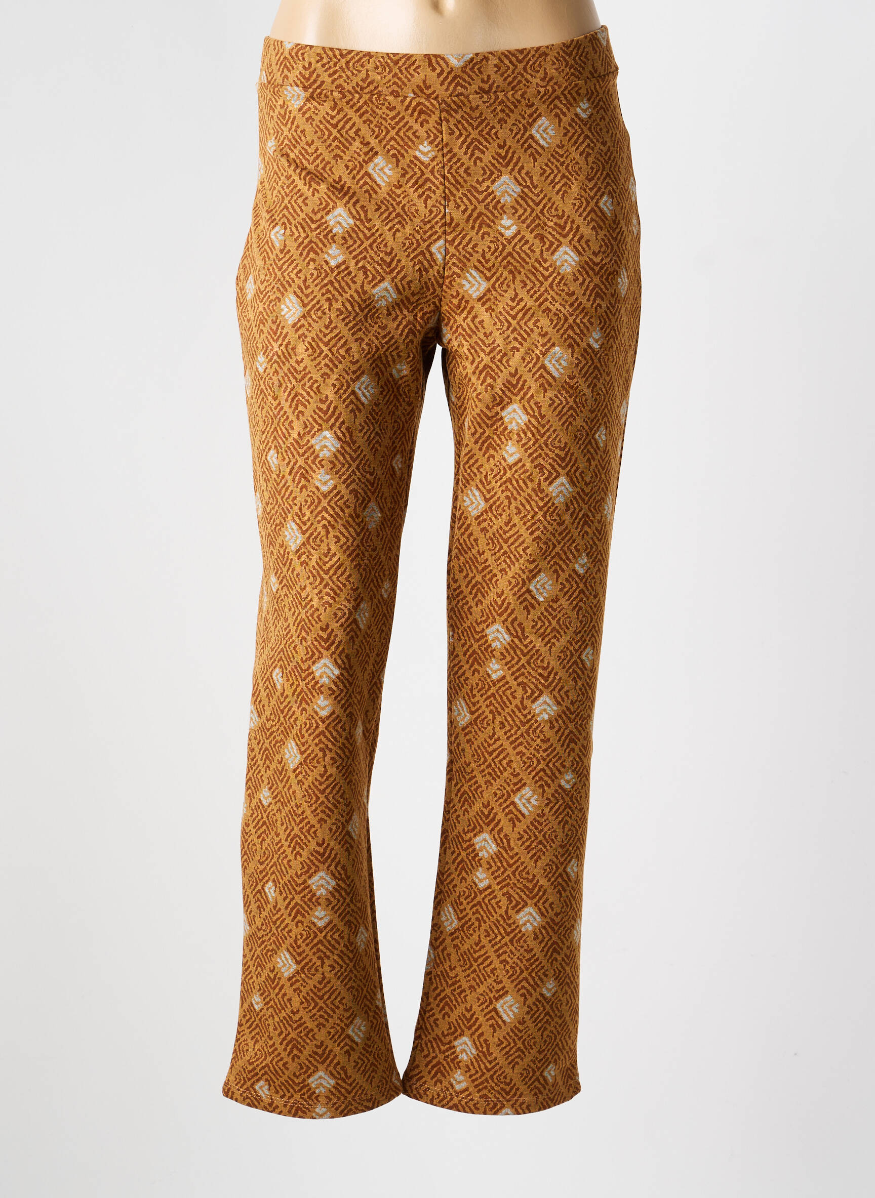 Pantalon droit stretch taille normale marron LA FIANCÉE femme