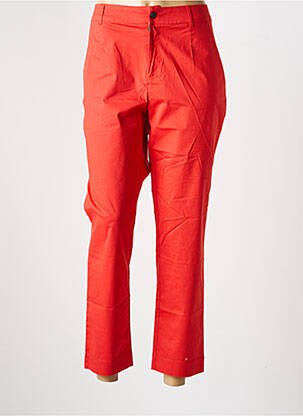 Pantalon chino fermeture zippée sous rabat boutonné taille normale rouge LA FIANCÉE femme