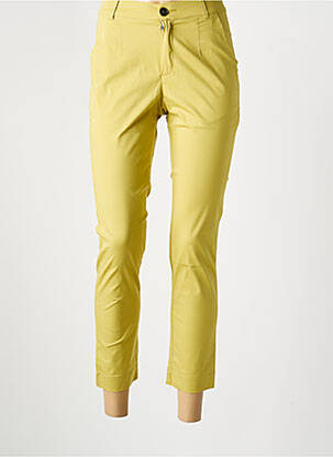 Pantalon chino fermeture zippée sous rabat boutonné taille normale vert LA FIANCÉE femme