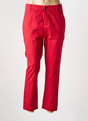Pantalon chino fermeture zippée sous rabat boutonné taille normale rouge LA FIANCÉE femme