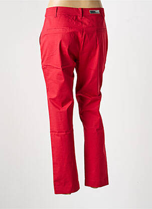 Pantalon chino fermeture zippée sous rabat boutonné taille normale rouge LA FIANCÉE femme