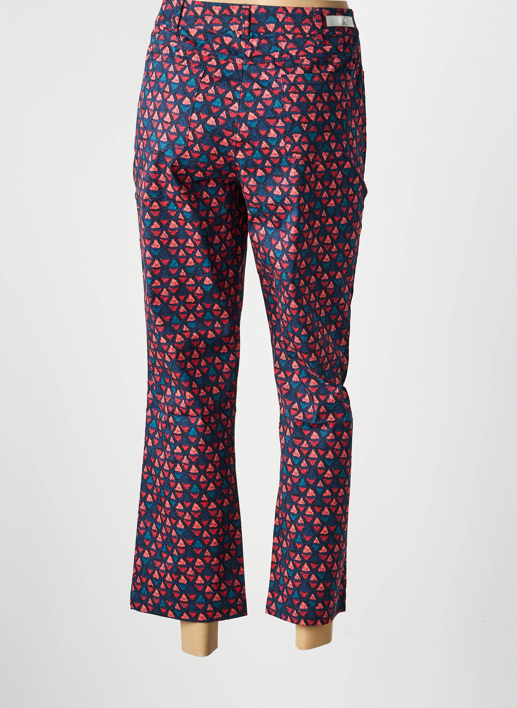 Pantalon droit stretch taille normale bleu LA FIANCÉE femme
